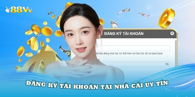 Bước 1: Truy cập vào trang chủ và thực hiện đăng ký 88VV
