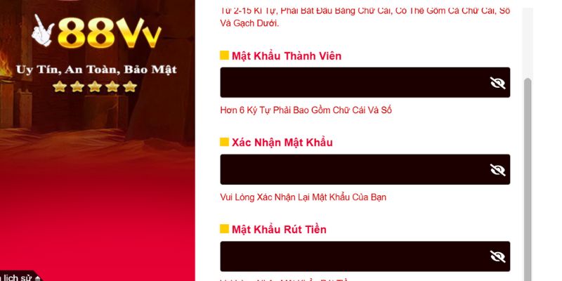 Rút tiền 88VV uy tín và bảo mật